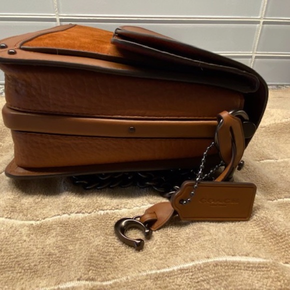 Coach Brown Leather Shoulder Bag - Picture 4 of 14